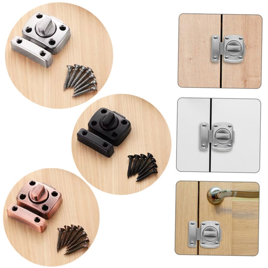 Stainless Steel Rotate Bolt Latch Anti-Theft Security Bathroom Door Lock Spring Latch, Specification: Small Black by bashfashion