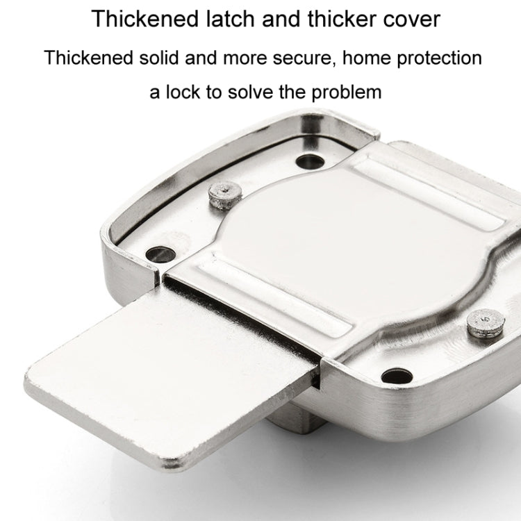 Stainless Steel Rotate Bolt Latch Anti-Theft Security Bathroom Door Lock Spring Latch, Specification: Extra Large Silver by bashfashion