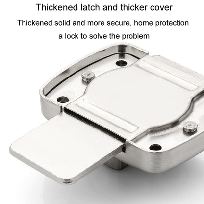 Stainless Steel Rotate Bolt Latch Anti-Theft Security Bathroom Door Lock Spring Latch, Specification: Extra Large Silver by bashfashion