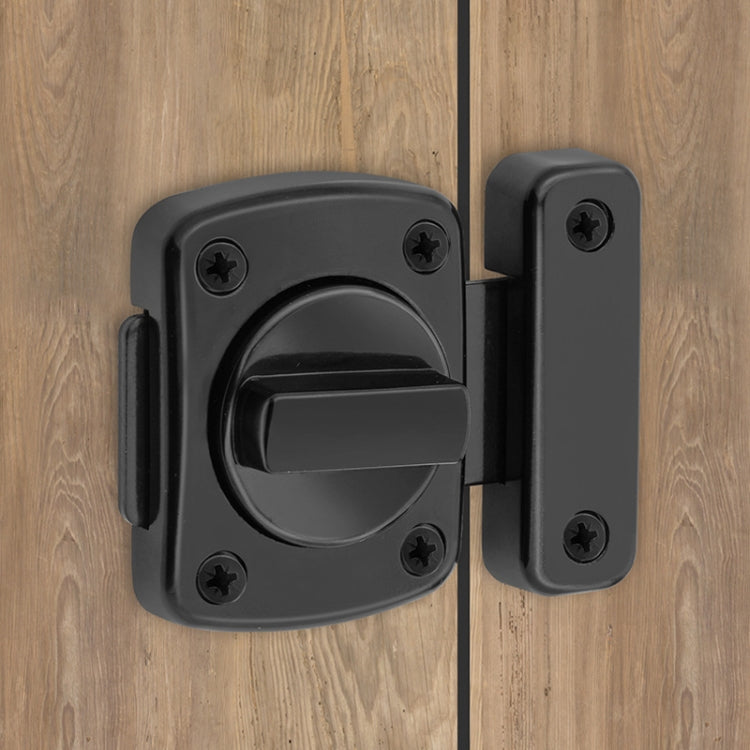 Stainless Steel Rotate Bolt Latch Anti-Theft Security Bathroom Door Lock Spring Latch, Specification: Extra Large Black by bashfashion