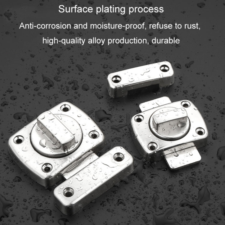 Stainless Steel Rotate Bolt Latch Anti-Theft Security Bathroom Door Lock Spring Latch, Specification: Small Black by bashfashion