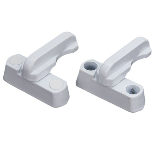 2pcs T-type Window Lock Plastic Steel Hasp Security Anti-theft Door Lock by bashfashion