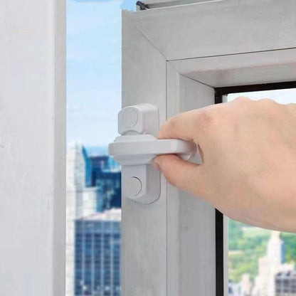 2pcs T-type Window Lock Plastic Steel Hasp Security Anti-theft Door Lock by bashfashion