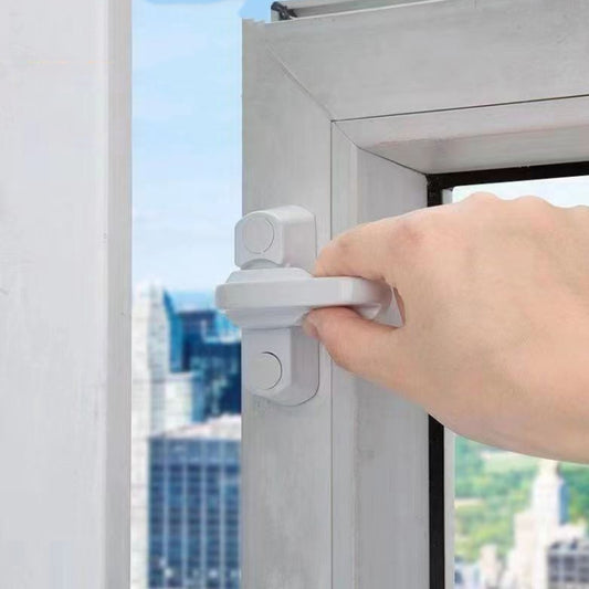 2pcs T-type Window Lock Plastic Steel Hasp Security Anti-theft Door Lock by bashfashion