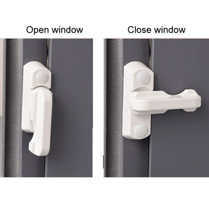 2pcs T-type Window Lock Plastic Steel Hasp Security Anti-theft Door Lock by bashfashion