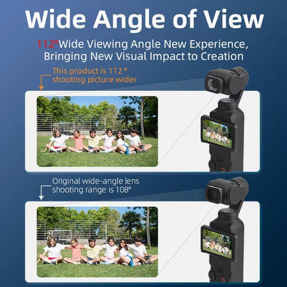 For DJI Osmo Pocket 3 Magnetic Wide-Angle Lens Extend FOV To 112 Degree by bashfashion
