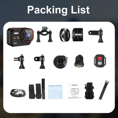 SC002 4K/60FPS IP68 Waterproof WiFi HD Mini Outdoor Sports Diving Camera, Color: Black+128G by bashfashion