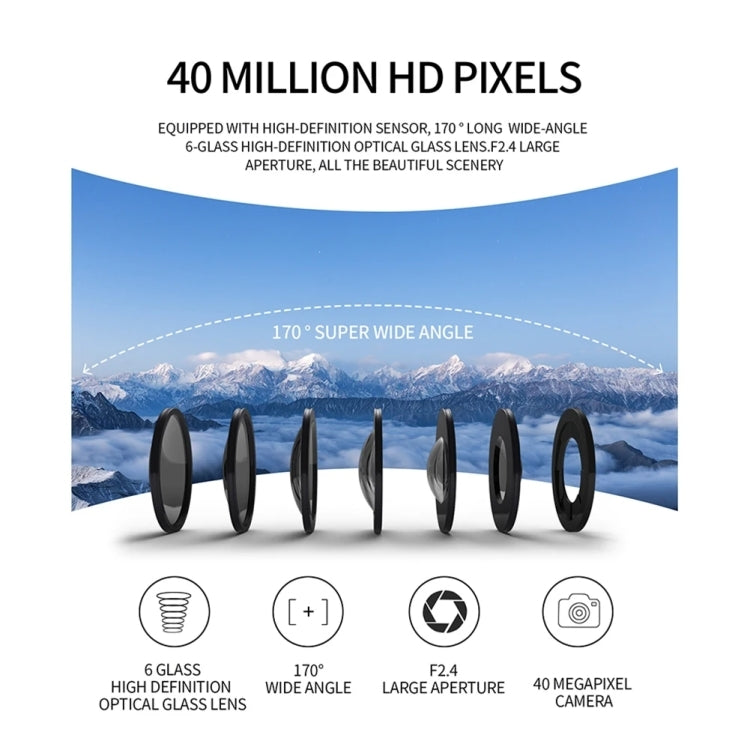 SC002 4K/60FPS IP68 Waterproof WiFi HD Mini Outdoor Sports Diving Camera, Color: Black+32G by bashfashion