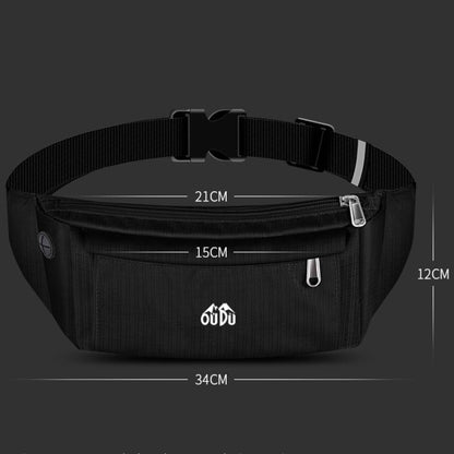 OUDU Outdoor Sports Waist Pack Male And Female Running Waterproof Cell Phone Bag(Gray) by OUDU
