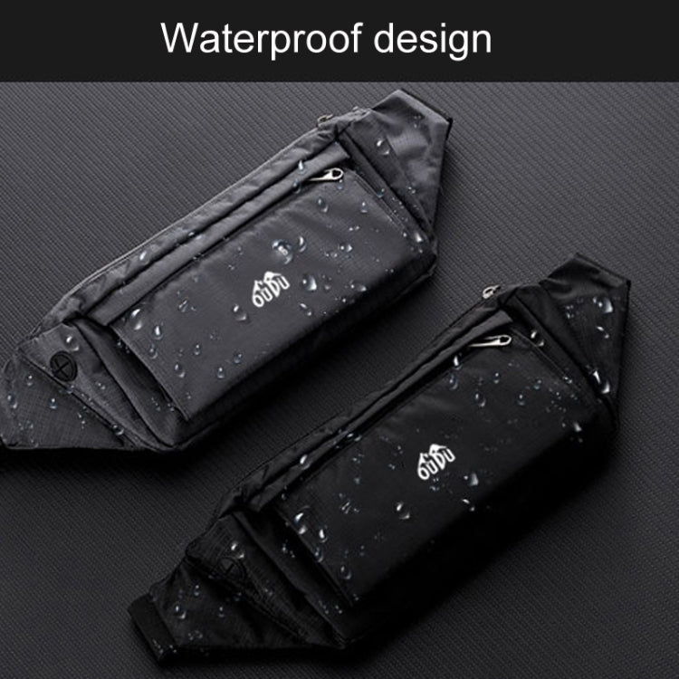 OUDU Outdoor Sports Waist Pack Male And Female Running Waterproof Cell Phone Bag(Gray) by OUDU