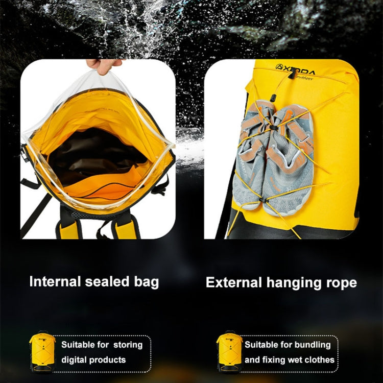 XINDA XD-BAG19 IPX7 Waterproof Outdoor Stream Tracing Backpack Diving Bag, Color: Yellow-16L by XINDA