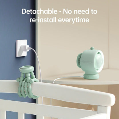 JisuLife Stroller Fan Life2S High Speed Energy Saving Stroller Mini Fan Octopus Bladeless Swingable Head Air Purifying Fan(Brown) by Jisulife