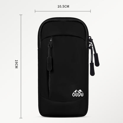 OUDU Outdoor Running Cell Phone Arm Bag Unisex Sports Portable Mobile Phone Pouch(Light Gray) by OUDU
