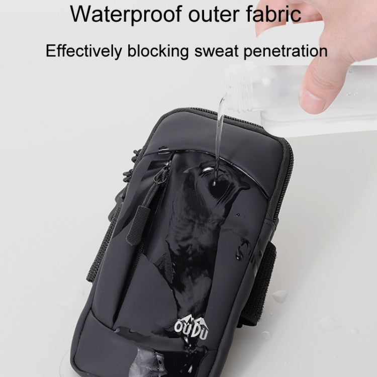 OUDU Outdoor Running Cell Phone Arm Bag Unisex Sports Portable Mobile Phone Pouch(Light Pink) by OUDU