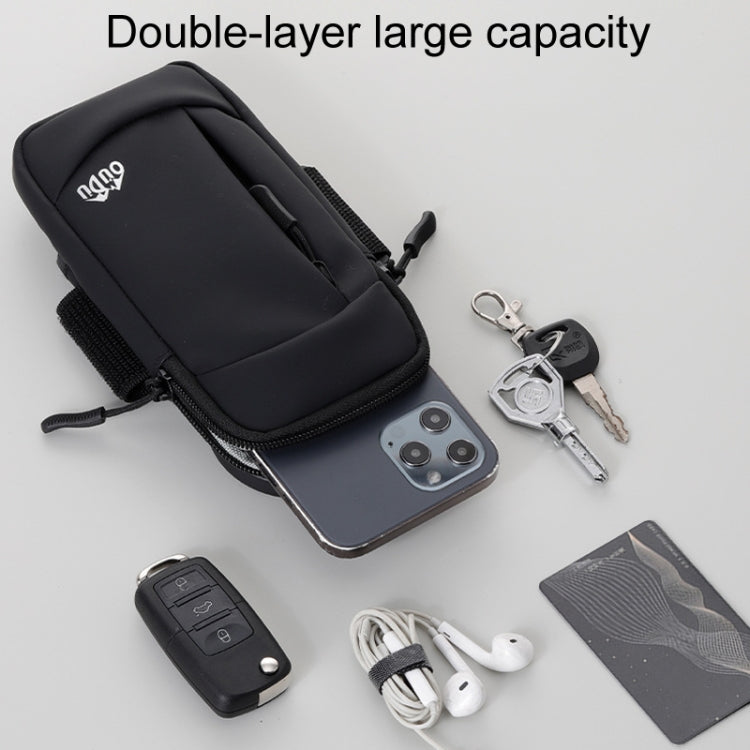 OUDU Outdoor Running Cell Phone Arm Bag Unisex Sports Portable Mobile Phone Pouch(Light Gray) by OUDU