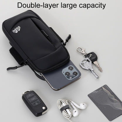 OUDU Outdoor Running Cell Phone Arm Bag Unisex Sports Portable Mobile Phone Pouch(Light Gray) by OUDU