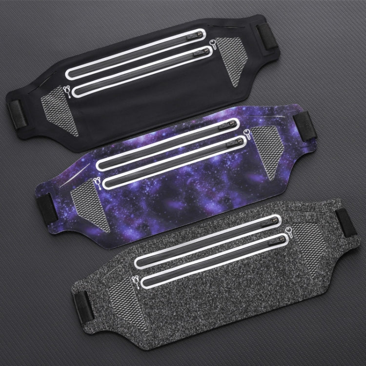 Outdoor Running Cell Phone Waist Pack Men And Women Waterproof Sports Gear, Style: Dual Zipper Hemp Gray by bashfashion