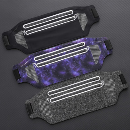 Outdoor Running Cell Phone Waist Pack Men And Women Waterproof Sports Gear, Style: Dual Zipper Hemp Black by bashfashion