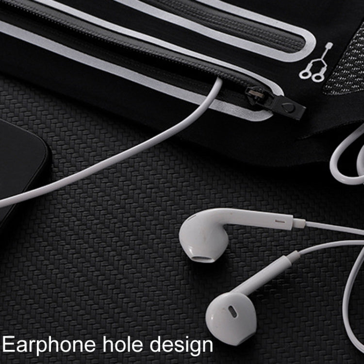 Outdoor Running Cell Phone Waist Pack Men And Women Waterproof Sports Gear, Style: Dual Zipper Hemp Black by bashfashion