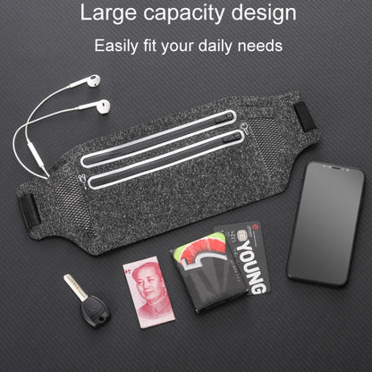 Outdoor Running Cell Phone Waist Pack Men And Women Waterproof Sports Gear, Style: Dual Zipper Hemp Gray by bashfashion