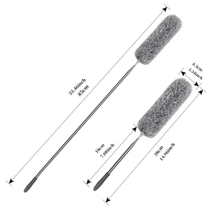 Stainless Steel Telescopic Bendable Household Duster(Gray) by bashfashion