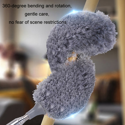 Stainless Steel Telescopic Bendable Household Duster(Gray) by bashfashion