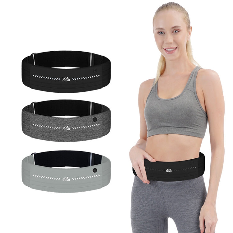 Large OUDU Outdoor Sports Portable Wrap-Around Waist Pack Unisex Cell Phone Bag(Black) by OUDU