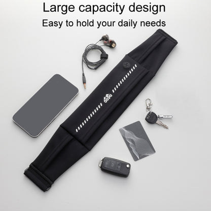 Small OUDU Outdoor Sports Portable Wrap-Around Waist Pack Unisex Cell Phone Bag(Hemp Black) by OUDU