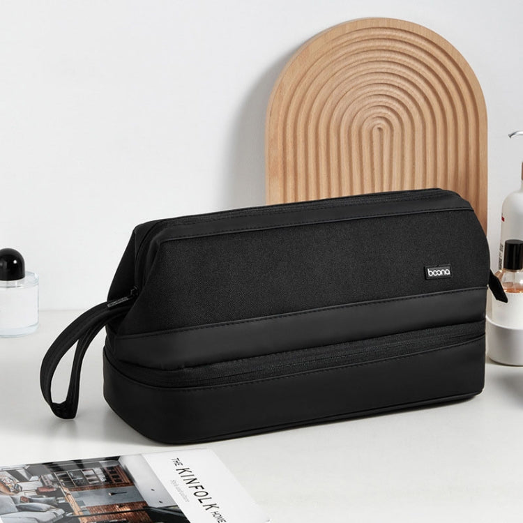 For Dyson Baona BN-DS005 Large-capacity Double-layer Hair Dryer Curling Iron Storage Bag(Black) by Baona