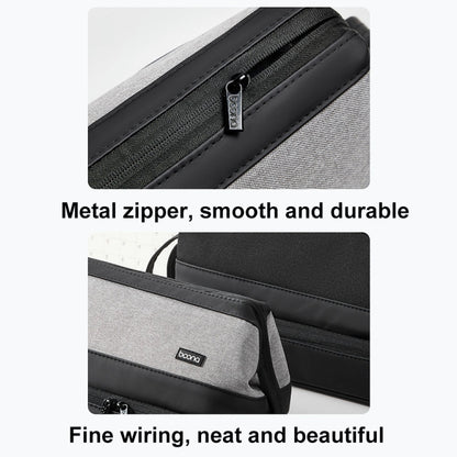For Dyson Baona BN-DS005 Large-capacity Double-layer Hair Dryer Curling Iron Storage Bag(Gray) by Baona
