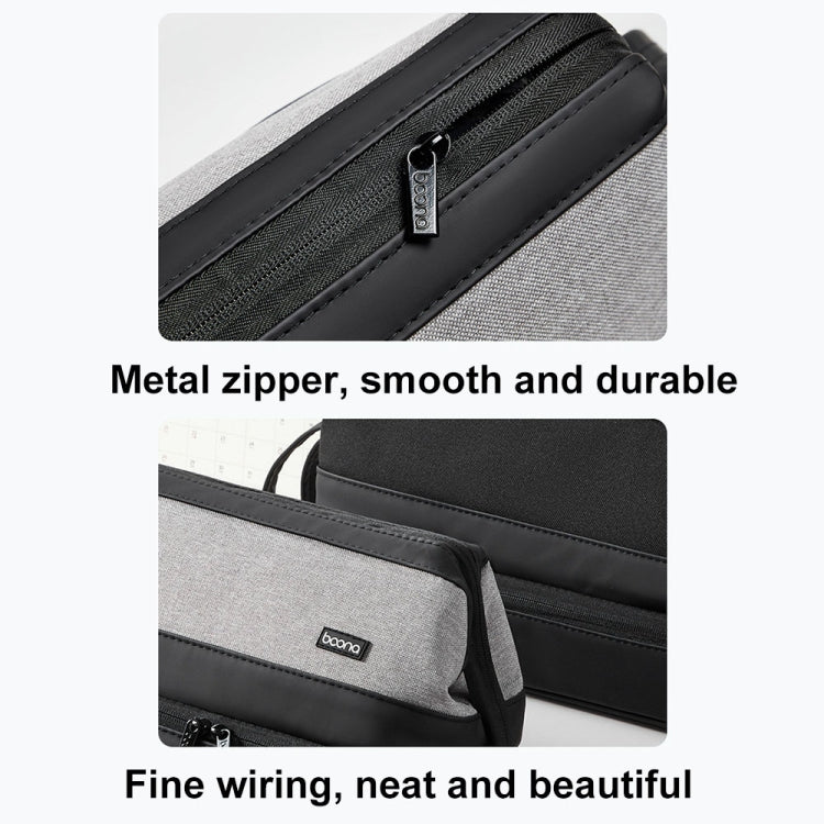 For Dyson Baona BN-DS005 Large-capacity Double-layer Hair Dryer Curling Iron Storage Bag(Black) by Baona