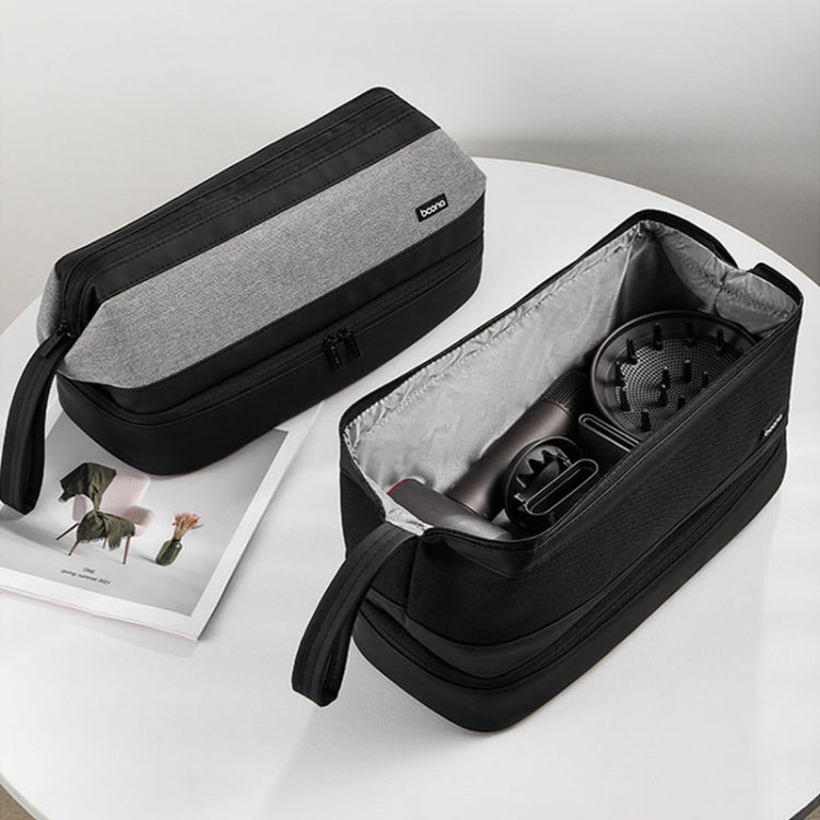 For Dyson Baona BN-DS005 Large-capacity Double-layer Hair Dryer Curling Iron Storage Bag(Gray) by Baona