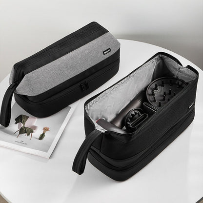 For Dyson Baona BN-DS005 Large-capacity Double-layer Hair Dryer Curling Iron Storage Bag(Gray) by Baona
