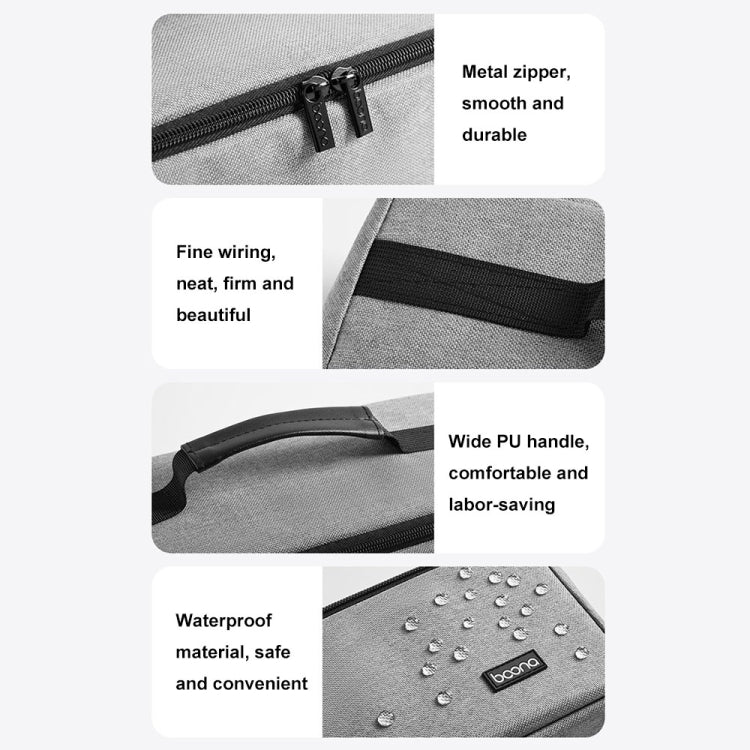 For Dyson Baona BN-DS010 Large Capacity Waterproof Hair Dryer Storage Bag(Black) by Baona