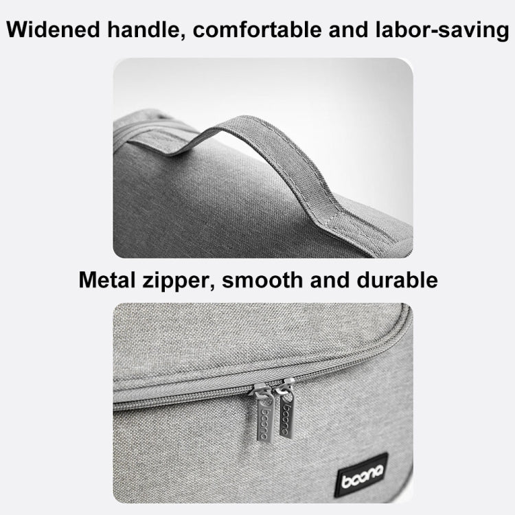 For Dyson Baona BN-DS002 Large Capacity Portable Handheld Hair Dryer Storage Bag with Hook(Gray) by Baona