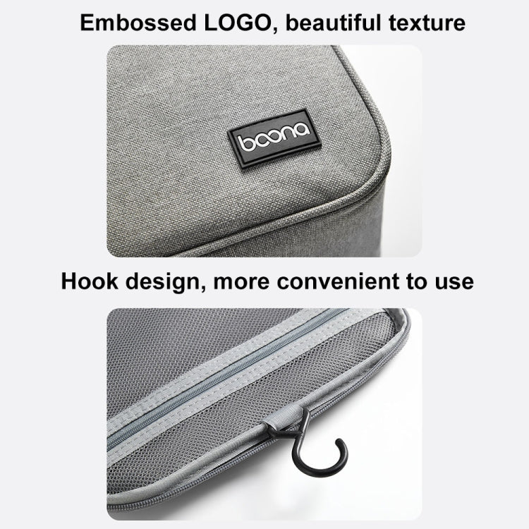 For Dyson Baona BN-DS002 Large Capacity Portable Handheld Hair Dryer Storage Bag with Hook(Gray) by Baona