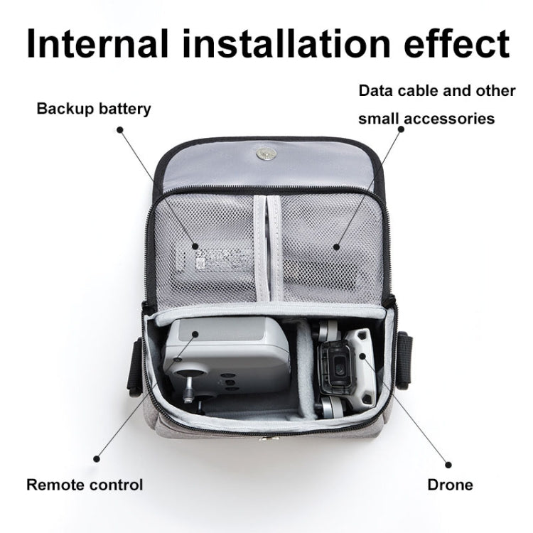 For DJI Mini 4 Pro Baona BN-H016 Portable Waterproof Crossbody Drones Storage Bag(Grey) by Baona