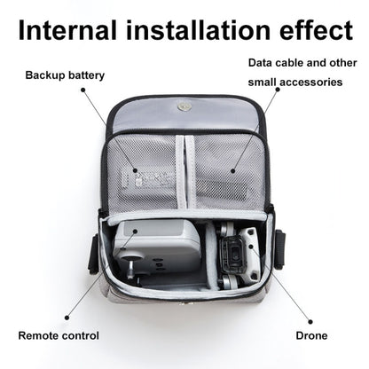 For DJI Mini 4 Pro Baona BN-H016 Portable Waterproof Crossbody Drones Storage Bag(Black) by Baona