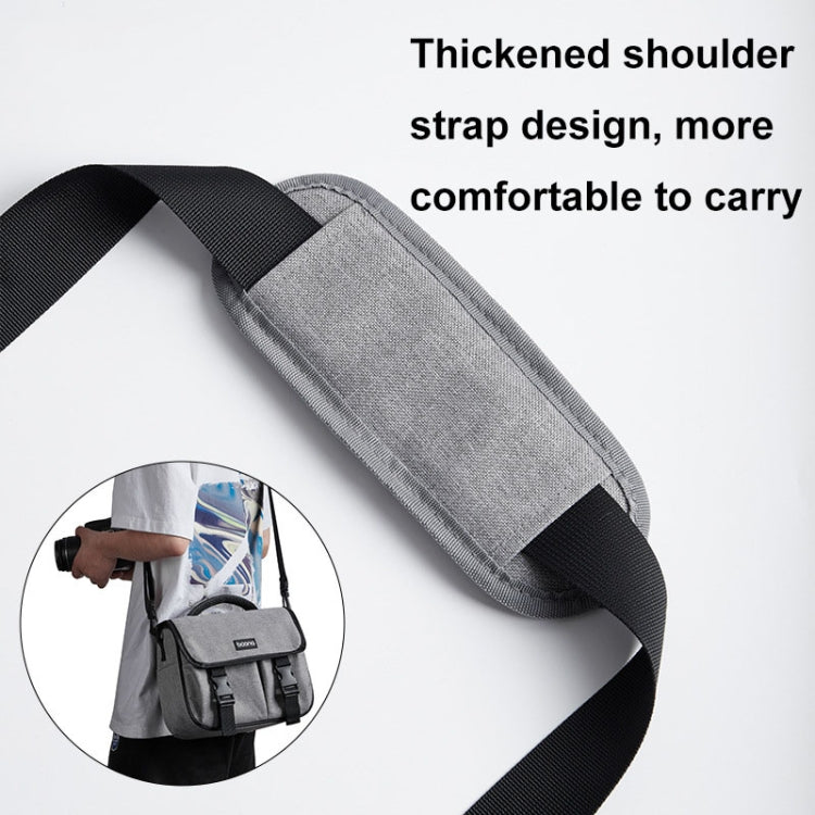 Baona BN-H017 Photography SLR / Micro Single Cross-Body Camera Storage Bag, Color: M Gray by Baona