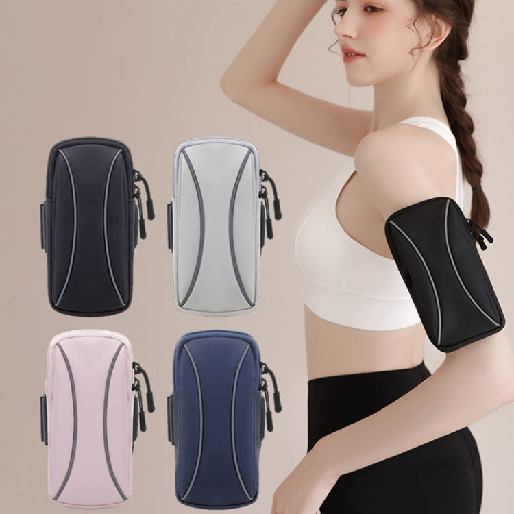 Outdoor Running Cell Phone Arm Bag Unisex Waterproof Mobile Phone Pouch(Black) by bashfashion