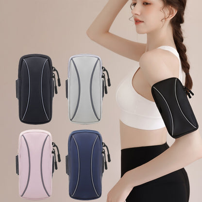 Outdoor Running Cell Phone Arm Bag Unisex Waterproof Mobile Phone Pouch(Black) by bashfashion