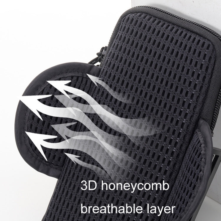 Outdoor Running Cell Phone Arm Bag Unisex Waterproof Mobile Phone Pouch(Black) by bashfashion
