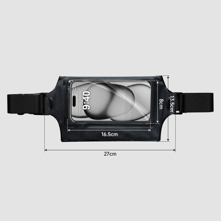 IPX8 Waterproof Mobile Phone Waist Bag Fishing Mountaineering Cycling Sports Chest Bag(Gray Blue) by bashfashion