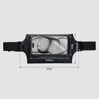 IPX8 Waterproof Mobile Phone Waist Bag Fishing Mountaineering Cycling Sports Chest Bag(Gray Blue) by bashfashion