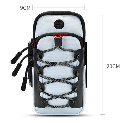 Outdoor Sports Reflective Cell Phone Arm Bag Fitness Portable Mobile Phone Pack(Light Blue) by bashfashion