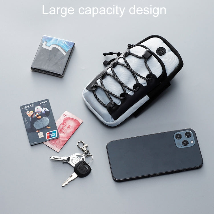 Outdoor Sports Reflective Cell Phone Arm Bag Fitness Portable Mobile Phone Pack(Black) by bashfashion