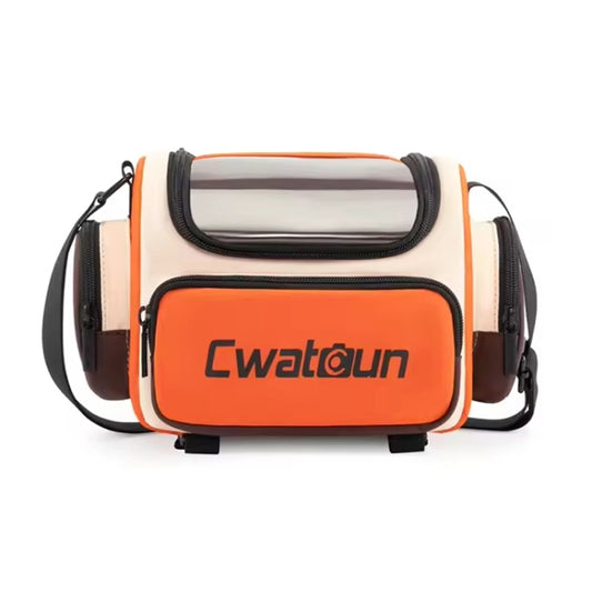 Cwatcun D121 Shoulder Crossbody Camera Bag Colorful Large Capacity Waterproof Digital Photography Bag, Color: Small Orange Red by Cwatcun