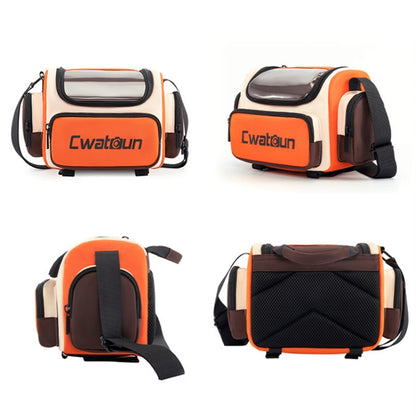 Cwatcun D121 Shoulder Crossbody Camera Bag Colorful Large Capacity Waterproof Digital Photography Bag, Color: Small Orange Red by Cwatcun