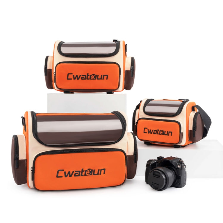 Cwatcun D121 Shoulder Crossbody Camera Bag Colorful Large Capacity Waterproof Digital Photography Bag, Color: Large Orange Red by Cwatcun