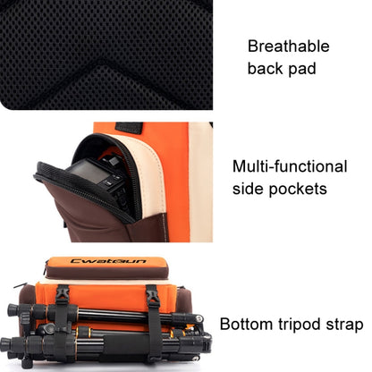 Cwatcun D121 Shoulder Crossbody Camera Bag Colorful Large Capacity Waterproof Digital Photography Bag, Color: Medium Orange Red by Cwatcun